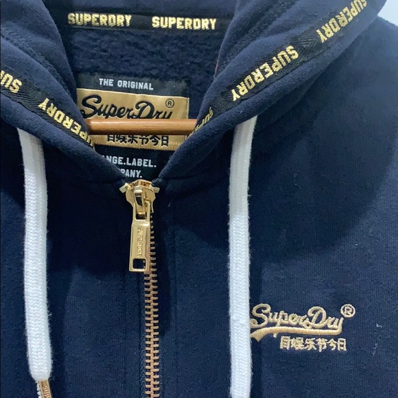 SuperDry Orange Label Elite Zip Hoodie - Picture 2 of 4